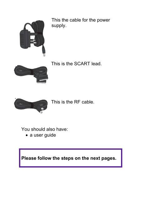 Quick start Guide for your digital TV Receiver This is in Easy Read