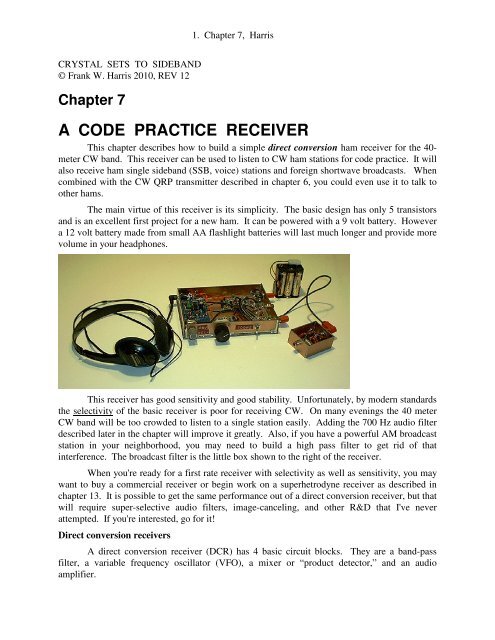 SORTED by FREQUENCY 10 10-Meter Crystal Controlled QRP Transmitters
