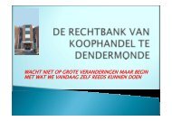 Beleidsplan - Rechtbank van Koophandel Dendermonde