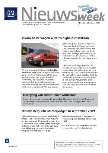 Nieuwsweek 1211 - Ex GM Antwerpen