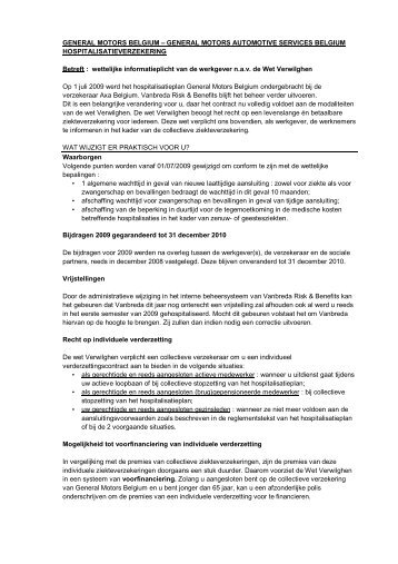 Communicatie individuele voortzetting en ... - Ex GM Antwerpen