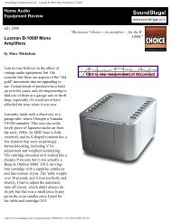 Home Audio Equipment Review - Luxman