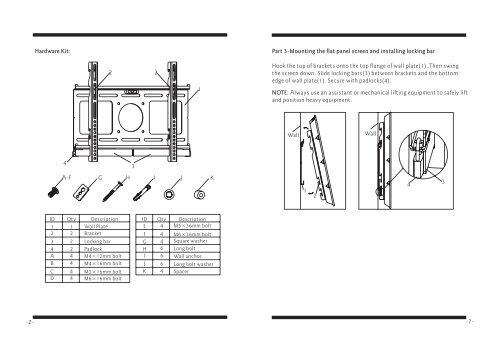 Instruction Manual for the "23inch-37inch Fixed mount ... - Loctek