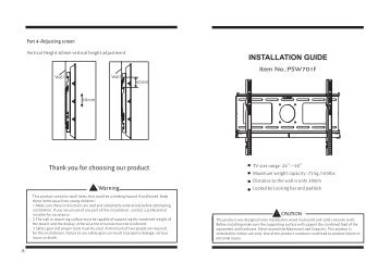 Instruction Manual for the "26inch-50inch Fixed mount ... - Loctek