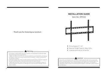 47inch-65inch ultra-thin fixed mount XPF303 - Loctek