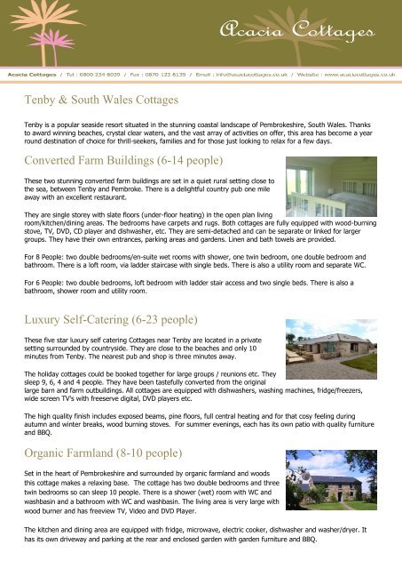 Download Brochure Acacia Cottages