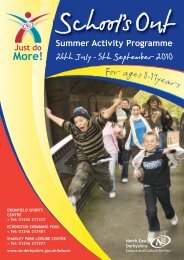 For ages 8-19years - Active Derbyshire