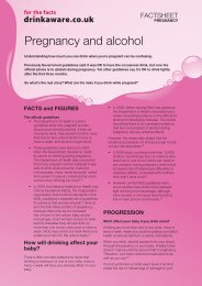 Drinkaware Factsheet alcohol and pregnancy - Safer Derbyshire