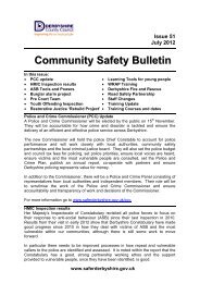 Community Safety Bulletin issue 51 - Safer Derbyshire