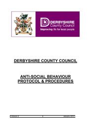 derbyshire county council anti-social behaviour ... - Safer Derbyshire