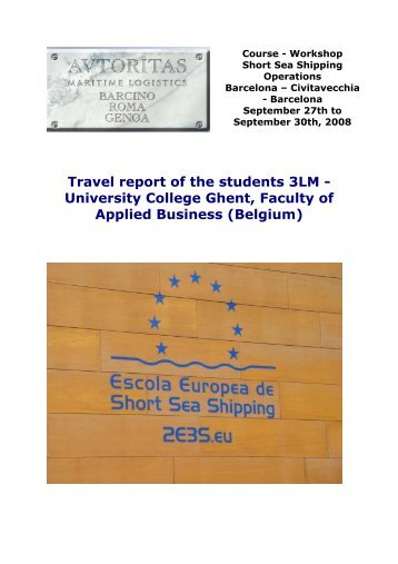 Travel report of the students 3LM - University ... - Hogeschool Gent