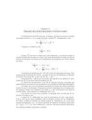 Chapitre 8 THEORIE DES PERTURBATIONS STATIONNAIRES