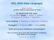 GDL (GNU Data Language) - Observatoire de Paris