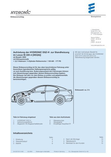 Aufrüstung D5Z-H zur D5S-H im Lexus IS 220 d.indd - SoeAuto