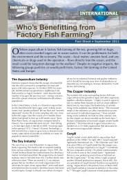 Who's Benefitting from Factory Fish Farming? - Food & Water Watch