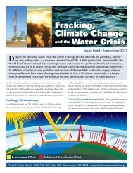 Fracking, Climate Change and the Water Crisis - Food & Water Watch