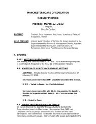 Minutes 03/12/12 - Manchester Public Schools