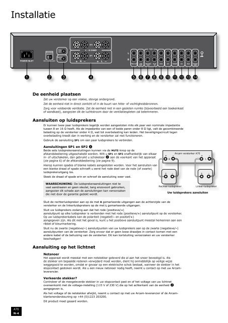 Arcam A70 amplifier Amplificateur Arcam A70 Arcam ... - MR Hifi