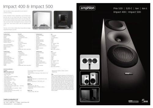 Impact 400 & Impact 500 - MR Hifi