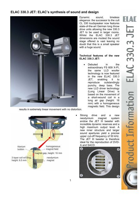 ELAC 330.3 JET: ELAC's synthesis of sound and design - MR Hifi