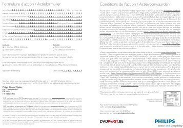 Formulaire d'action / Actieformulier Conditions de l'action ... - Philips