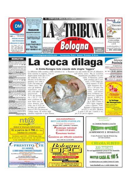 La coca dilaga - La Tribuna