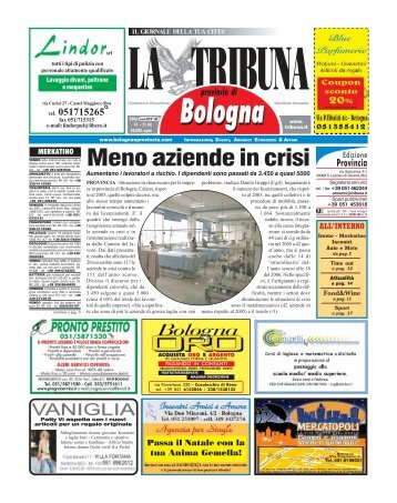 Meno aziende in crisi - La Tribuna