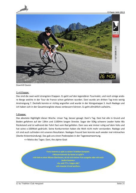 E-Paper 2013 - Triathlonclub Hergiswil