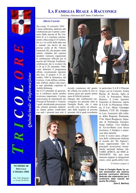 Speciale Racconigi - Tricolore Italia