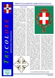 Speciale Ordini Cavallereschi - Tricolore Italia