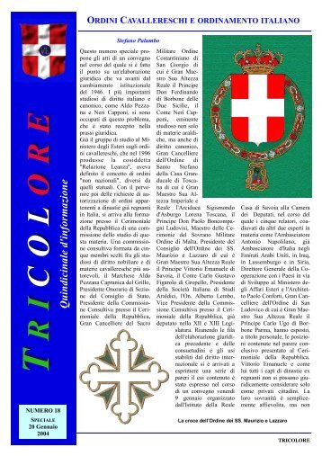 Speciale Ordini Cavallereschi - Tricolore Italia