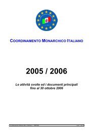 Le attività svolte ed i documenti principali fino al 30 ... - Tricolore Italia