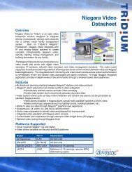 Niagara Video Datasheet - Tridium