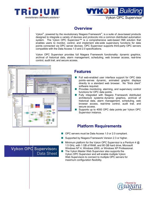 OPC Supervisor - Tridium