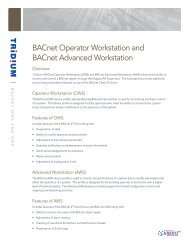 BACnet Operator Workstation and BACnet Advanced ... - Tridium
