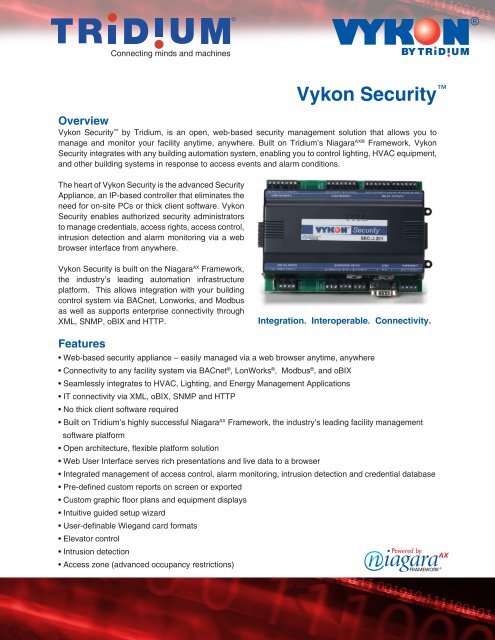 Vykon Security™ - Tridium