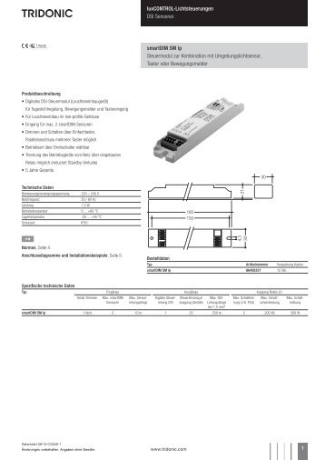 smartDIM SM lp - Tridonic