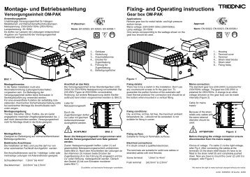 Fixing- and Operating instructions Montage- und ... - Tridonic