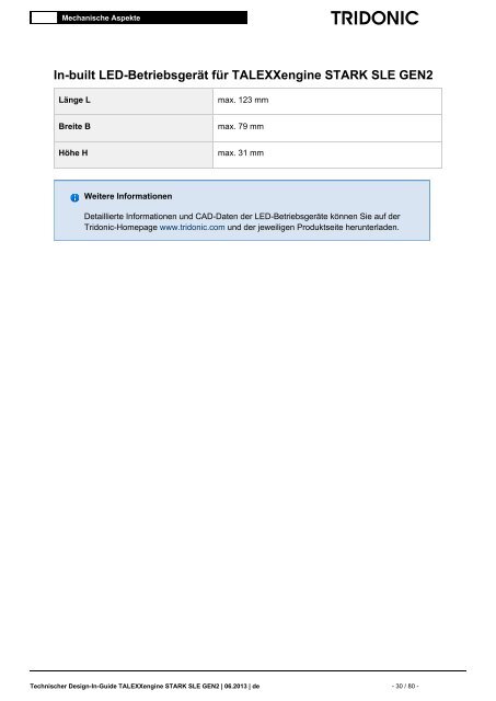 TALEXXengine STARK SLE GEN2 - Tridonic