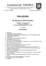 22. Sitzung des Gemeinderates - Stadtgemeinde Trieben