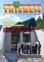 Eröffnung der Schutzbauten - Stadtgemeinde Trieben