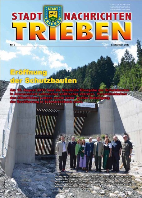 Eröffnung der Schutzbauten - Stadtgemeinde Trieben