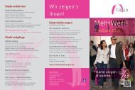 MehrWert! Der Flyer zur TrierCard - Tourist-Information Trier