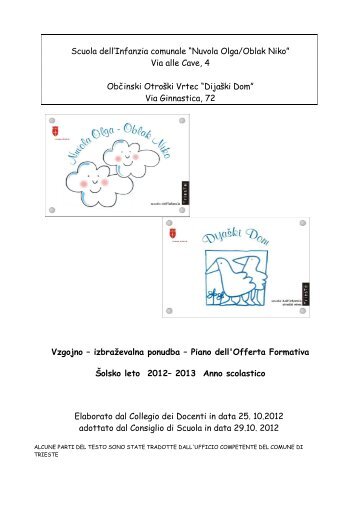 piano offerta formativa - Comune di Trieste