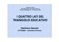I QUATTRO LATI DEL TRIANGOLO EDUCATIVO - Comune di Trieste