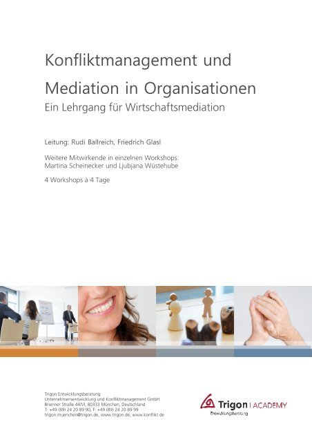 Konfliktmanagement und Mediation in Organisationen - Trigon ...