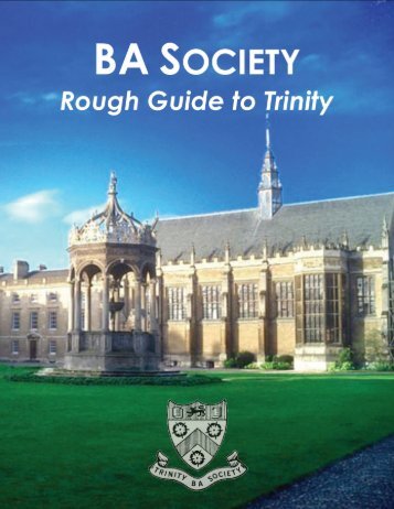 BA SOCIETY - Trinity College - University of Cambridge
