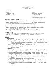 CURRICULUM VITAE - Trinity University