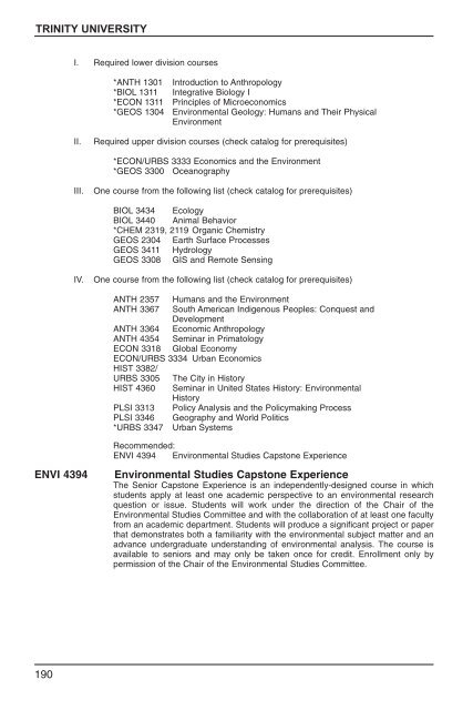 2006-2007 Academic Year - Trinity University