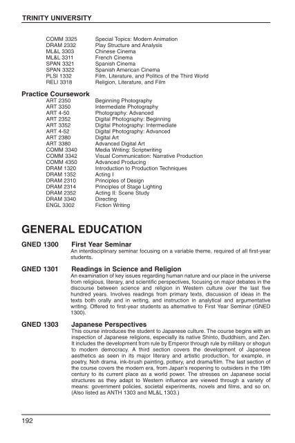 2006-2007 Academic Year - Trinity University